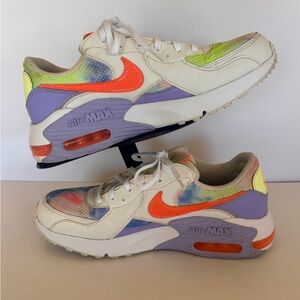Nike Air Max Womens Sneakers - White, Orange, Purple size 10